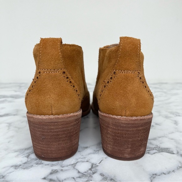 MADEWELL Grayson Brogue Brown Suede Chelsea Ankle Boots Western Cowboy Size 7 - Picture 7 of 13
